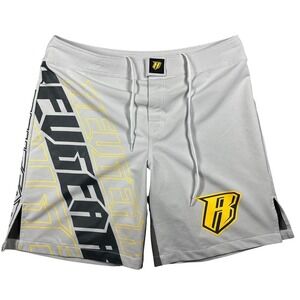 Revgear‎ MMA Board Shorts Mens XXL Grey Yellow Graphic Pro Fight Gear Training